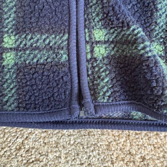 Toddler Fleece Zip Up Sweater Jacket Blue 3T plaid Pl Kids - Picture 5 of 10